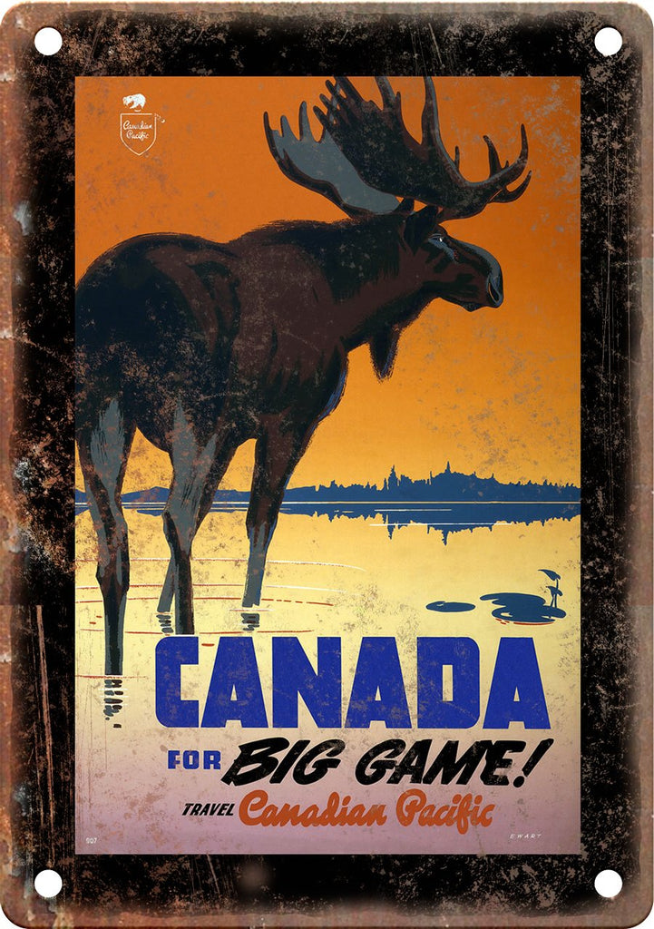 Canada Canadian Pacific Travel Poster Metal Sign