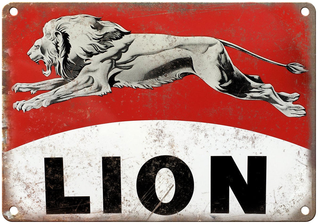 Lion Gasoline Reproduction Metal Sign