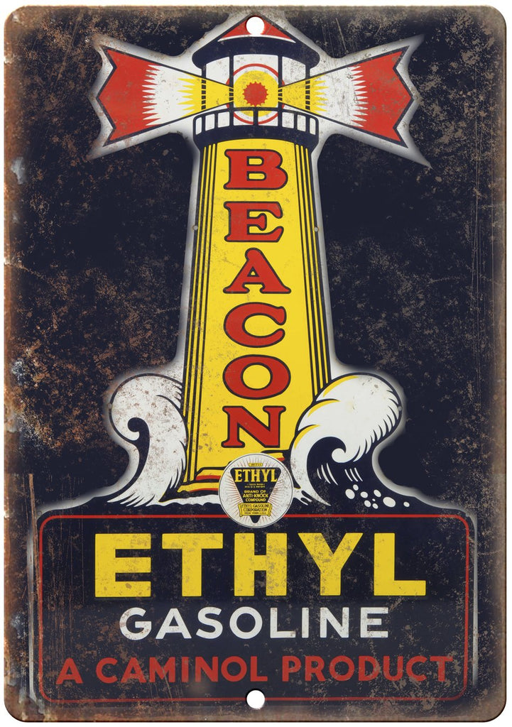 Beacon Ethyl Gasoline Metal Sign