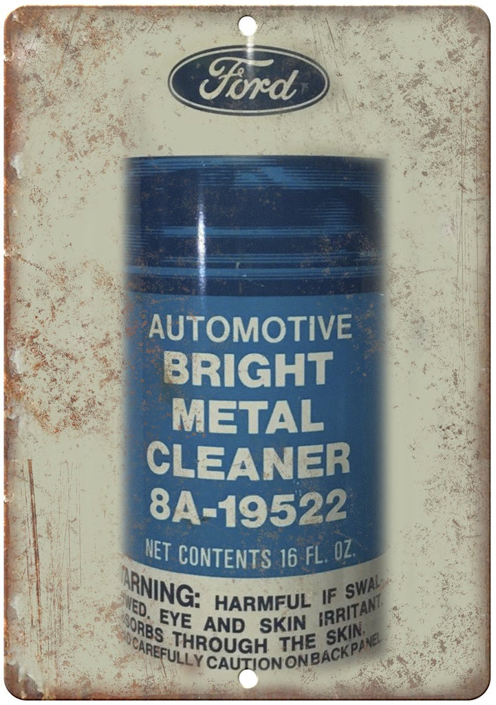 Ford Metal Cleaner Can Art Metal Sign