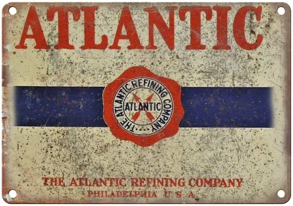 Atlantic Refining Company Can Art Metal Sign