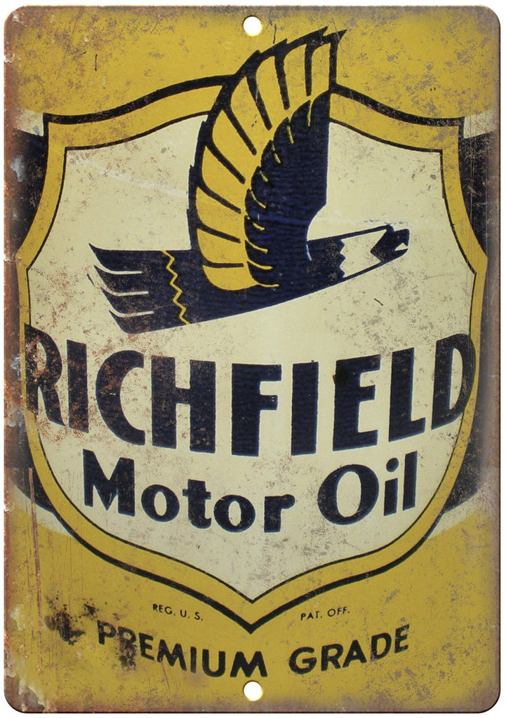 Richfield Motor Oil Premium Grade Can Metal Sign