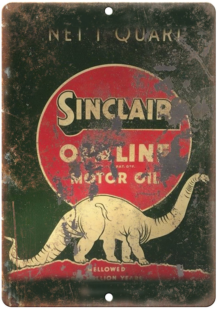 Sinclair Vintage Motor Oil Can Art Metal Sign
