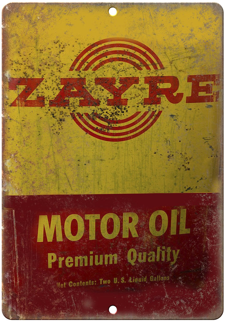 Zayre Motor Oil Vintage Can Art Metal Sign