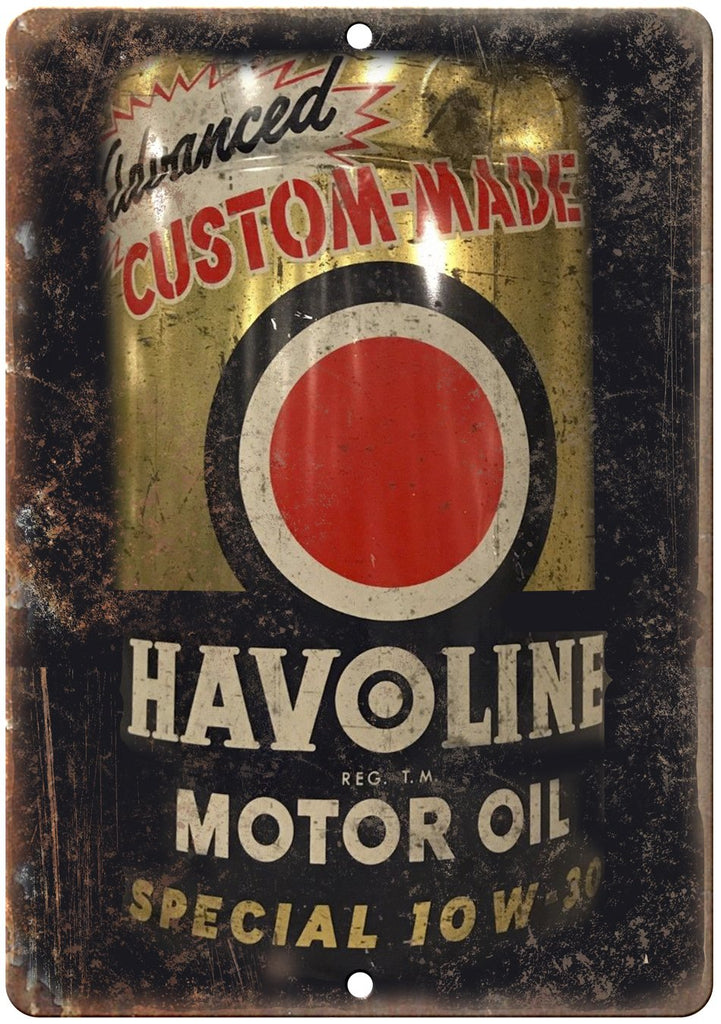 Havoline Motor Oil Vintage Can Art Metal Sign