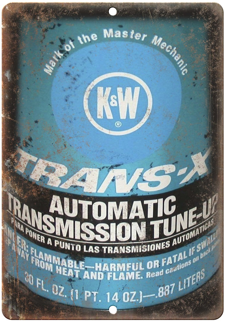 Trans-X Transmission Can Art Metal Sign