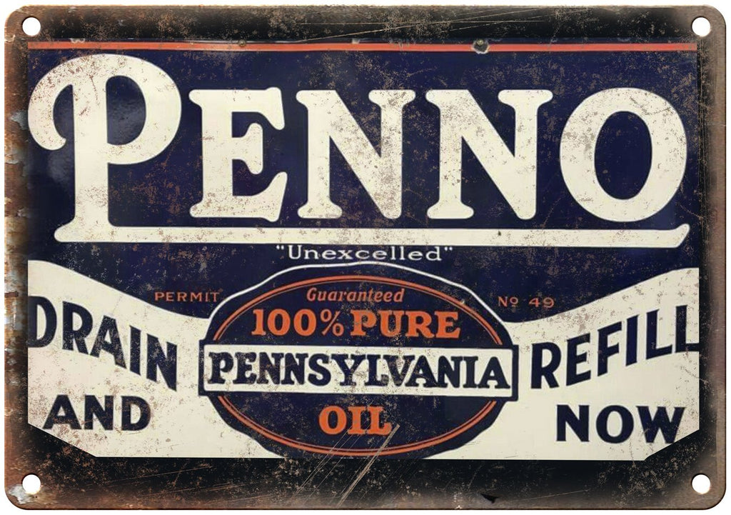 Penno Pennsylvania Oil Metal Sign