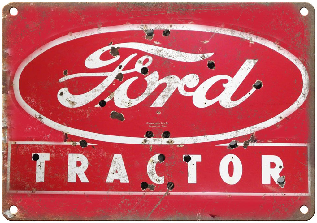 Ford Tractor Porcelain Metal Sign