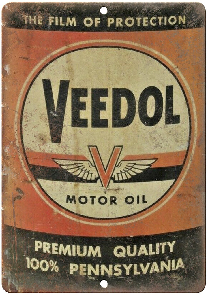 Veedol Pennsylvania Motor Oil Vintage Art Metal Sign