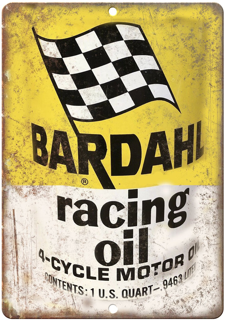 Bardahl Racing Oil Vintage Can Art Metal Sign