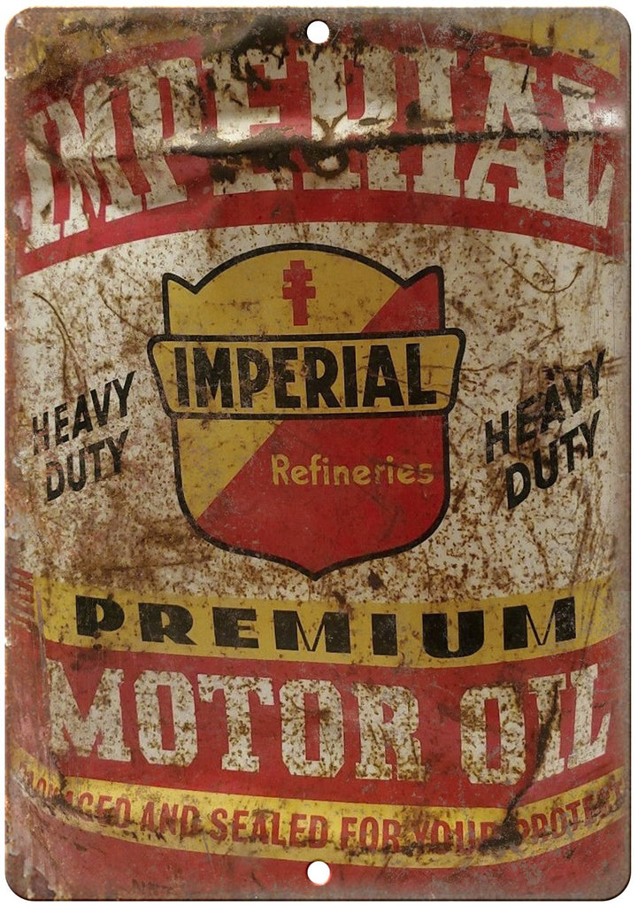 Imperial Motor Oil Porcelain Look Metal Sign