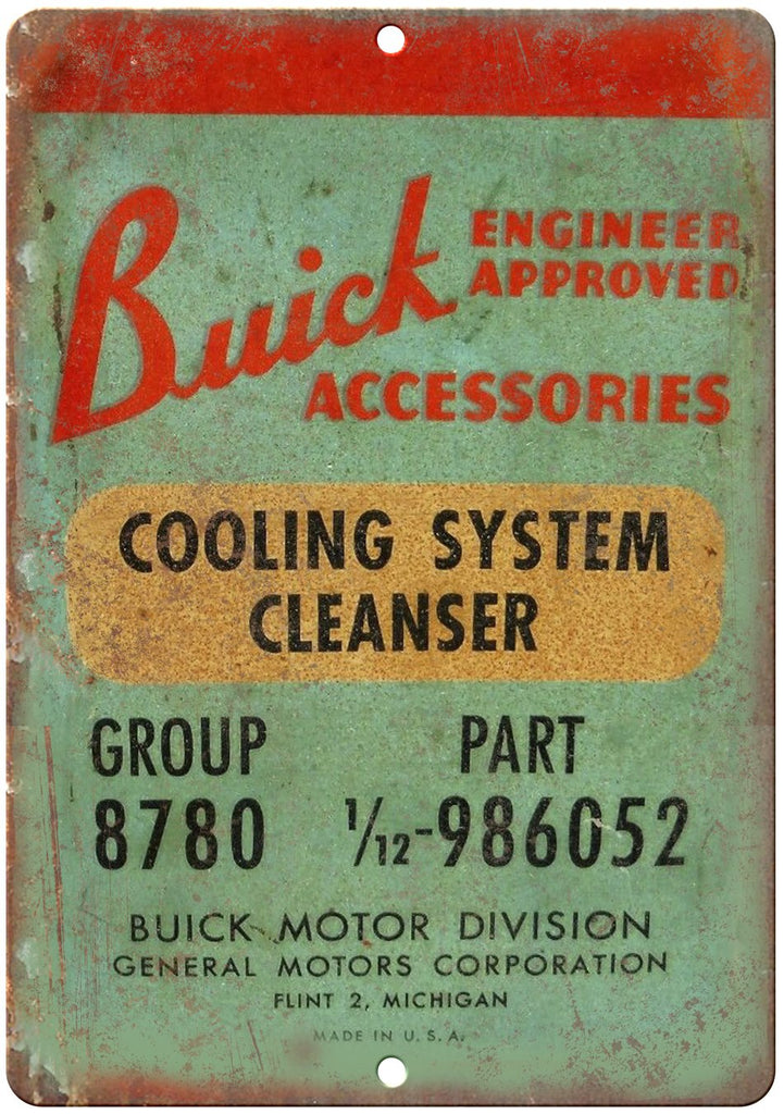 Buick Motor Division Vintage Can Art Metal Sign
