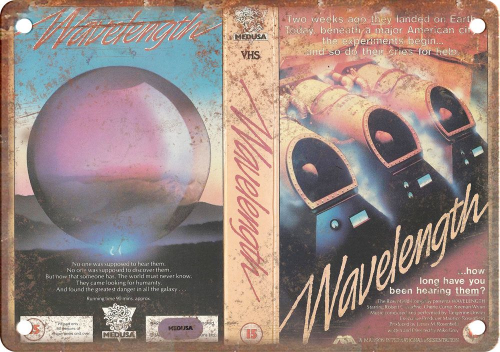 Wavelength Vintage VHS Cover Art Reproduction Metal Sign