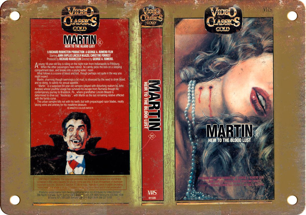 Martin Vintage VHS Cover Art Metal Sign