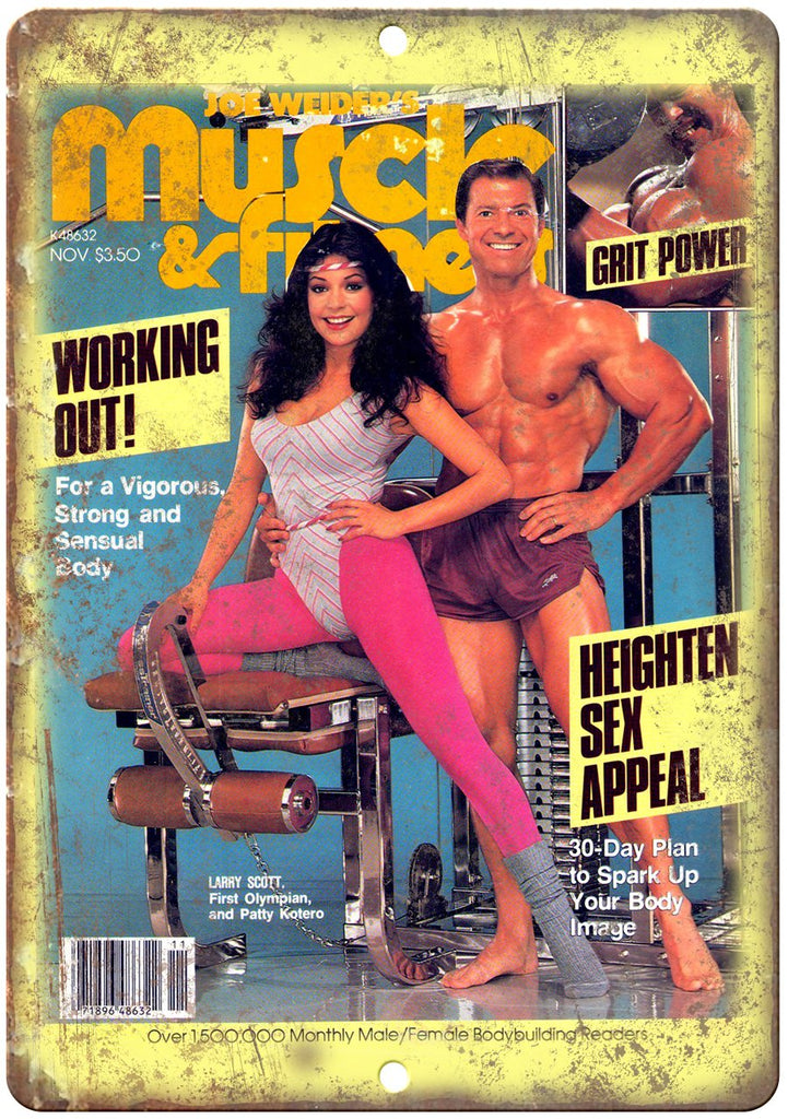 Muscle & Fitness Joe Weider Vintage Magazine Metal Sign