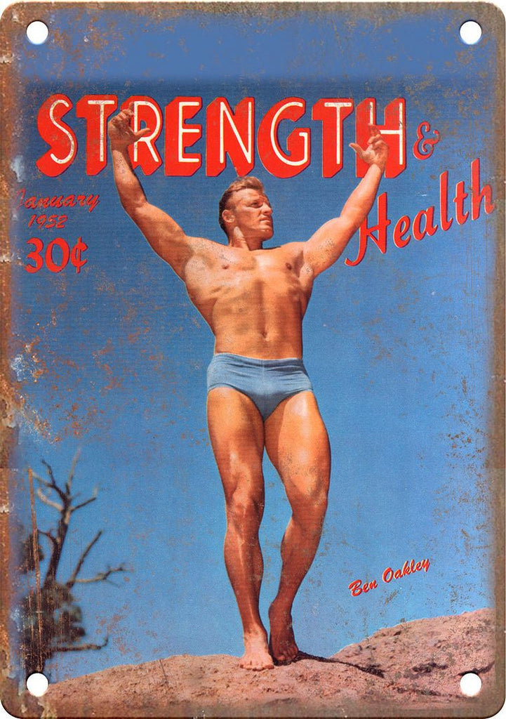 Strength & Health Magazine Ben Oakley Metal Sign