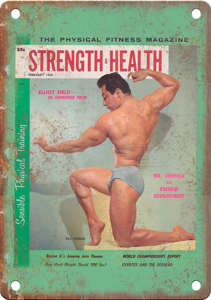 Strength & Health Elliot Field Magazine Metal Sign
