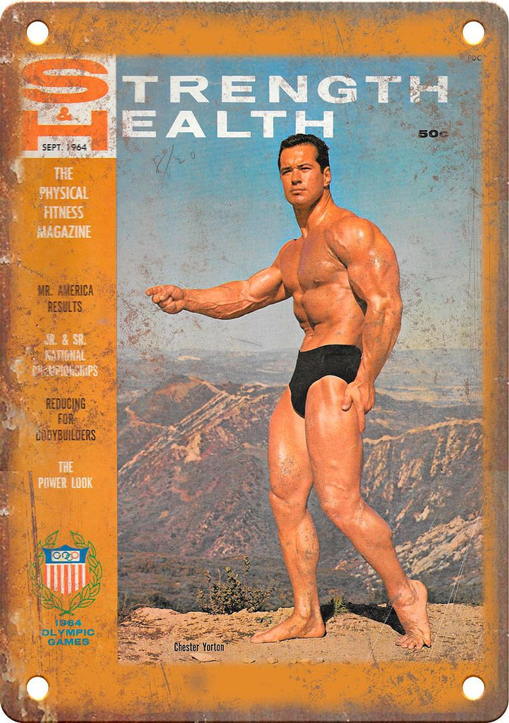 Strength & Health Bodybuilding Magazine Metal Sign