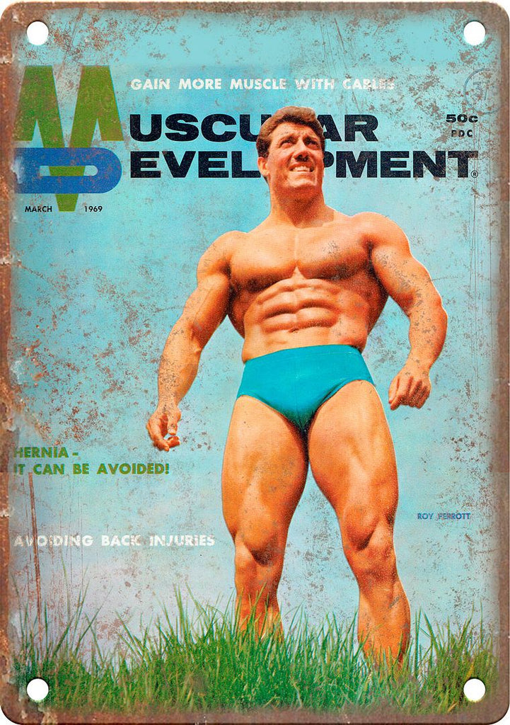 Muscular Development Bodybuilding Magazine Metal Sign