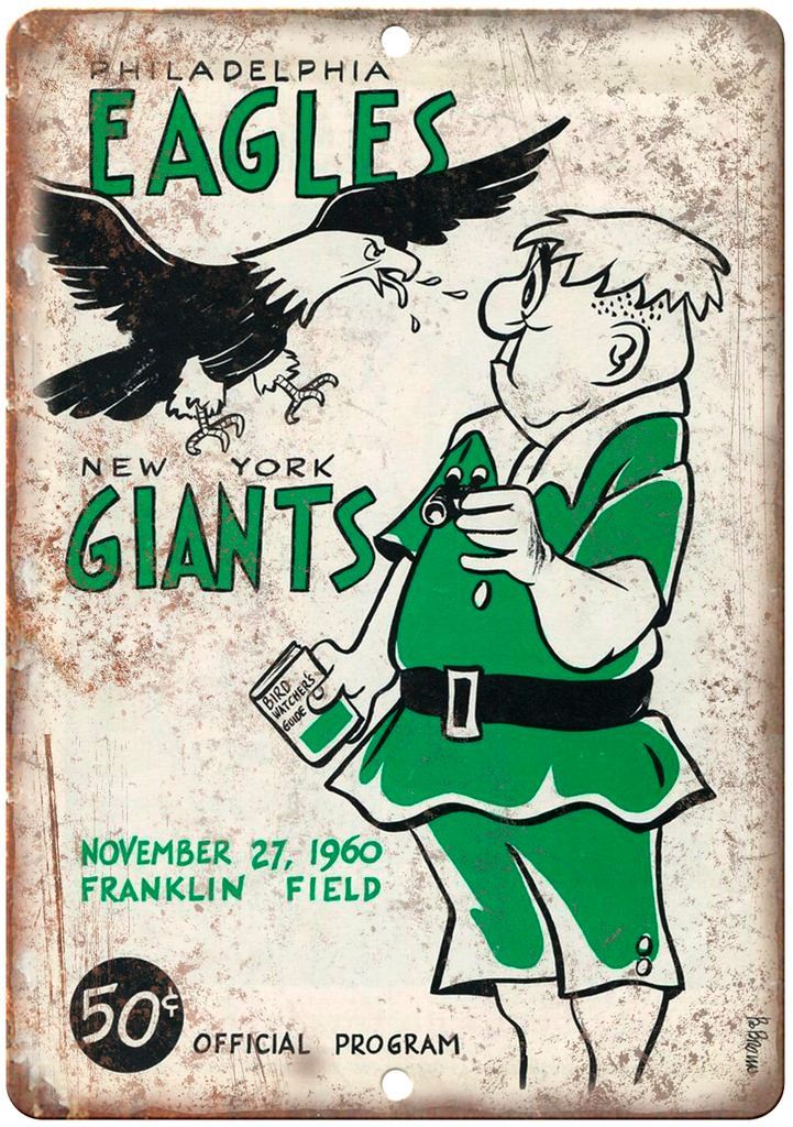 Philadelphia Eagles Vs. New York Giants Ad Metal Sign