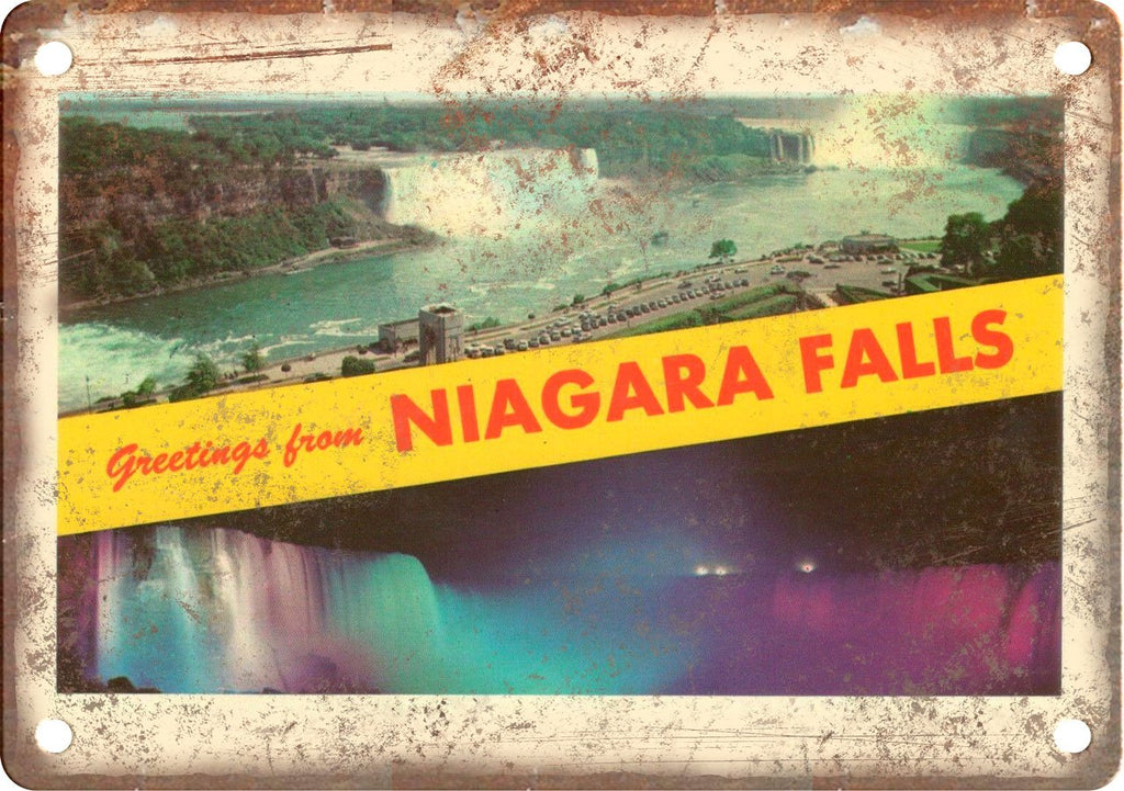 Niagara Falls Greetings From Metal Sign