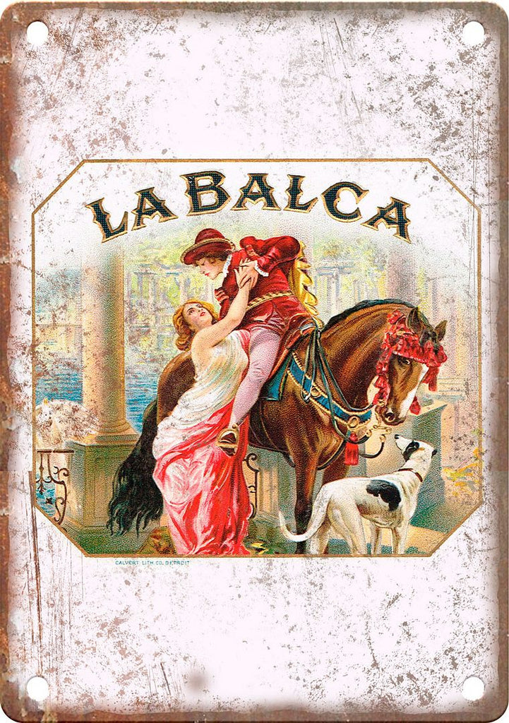 La Balca Cigar Box Label Metal Sign