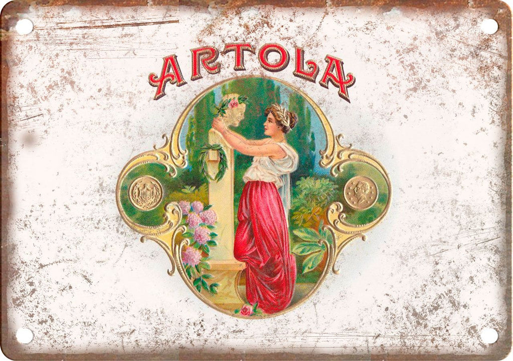 Artola Cigar Box Label Metal Sign