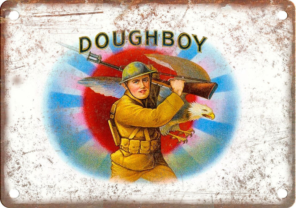 Doughboy Cigar Box Label Metal Sign