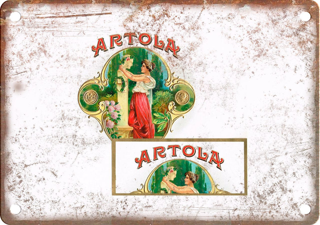 Artola Cigar Box Label Metal Sign