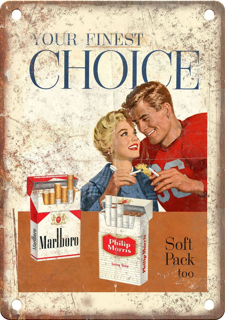 Marlboro Cigarette Philip Morris Metal Sign