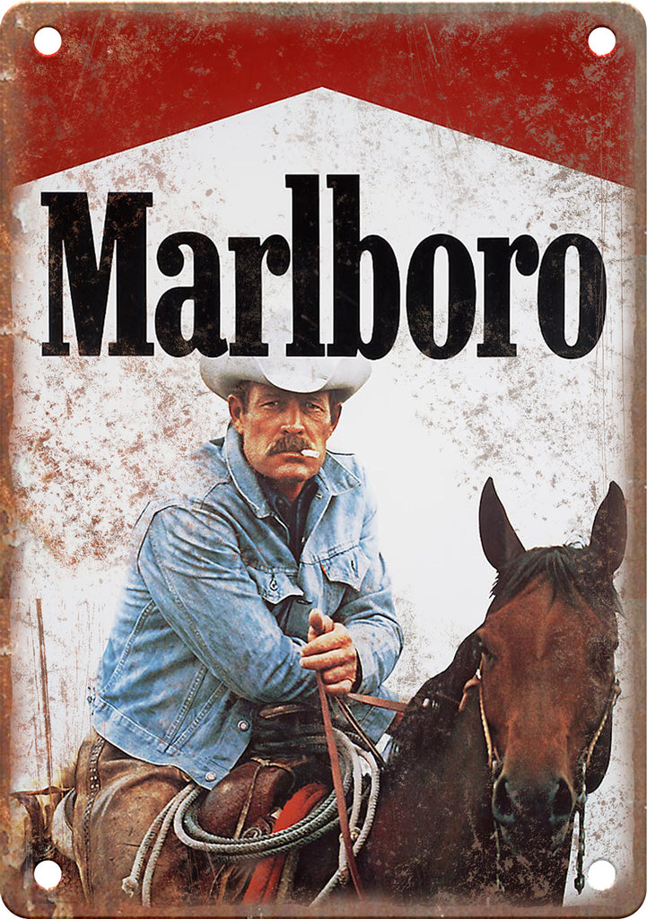Marlboro Man Cigarette Metal Sign