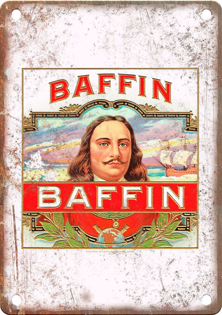 Baffin Cigar Box Label Metal Sign