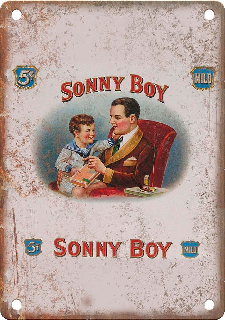 Sonny Boy Cigar Box Label Metal Sign