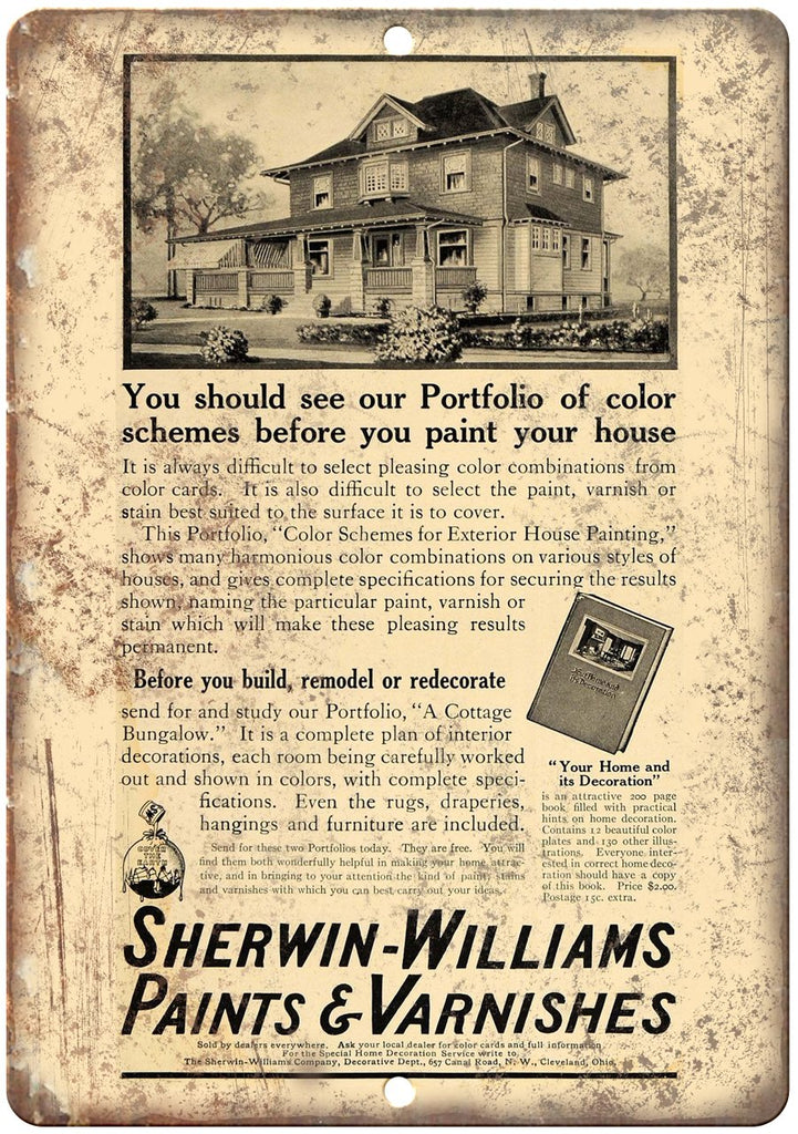 Sherwin Williams Paints and Varnishes Metal Sign