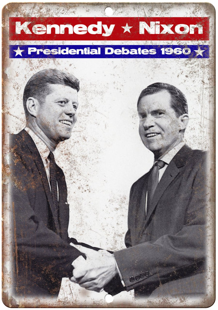 Kennedy Nixon Debate Political Poster Metal Sign