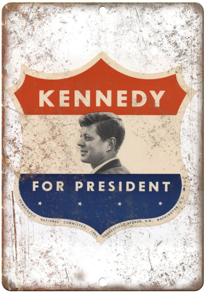 Kennedy Democratic National Committee Flyer Metal Sign