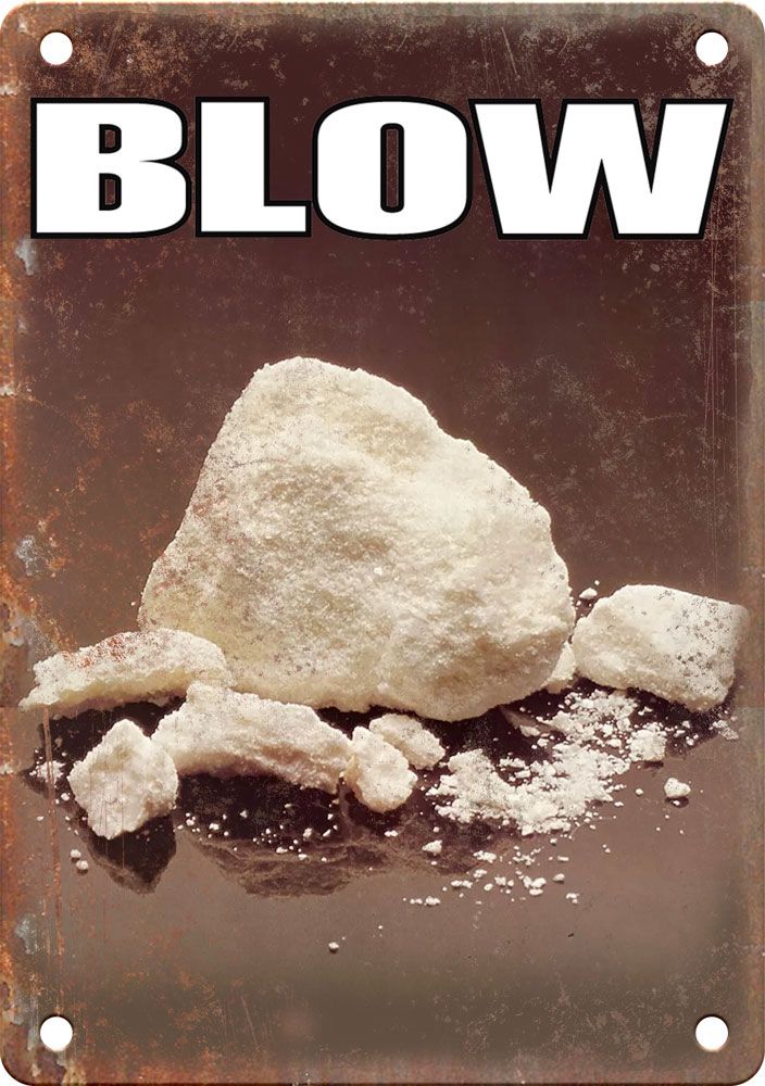 Cocaine Blow Vintage 70's Drug Ad Reproduction Metal Sign