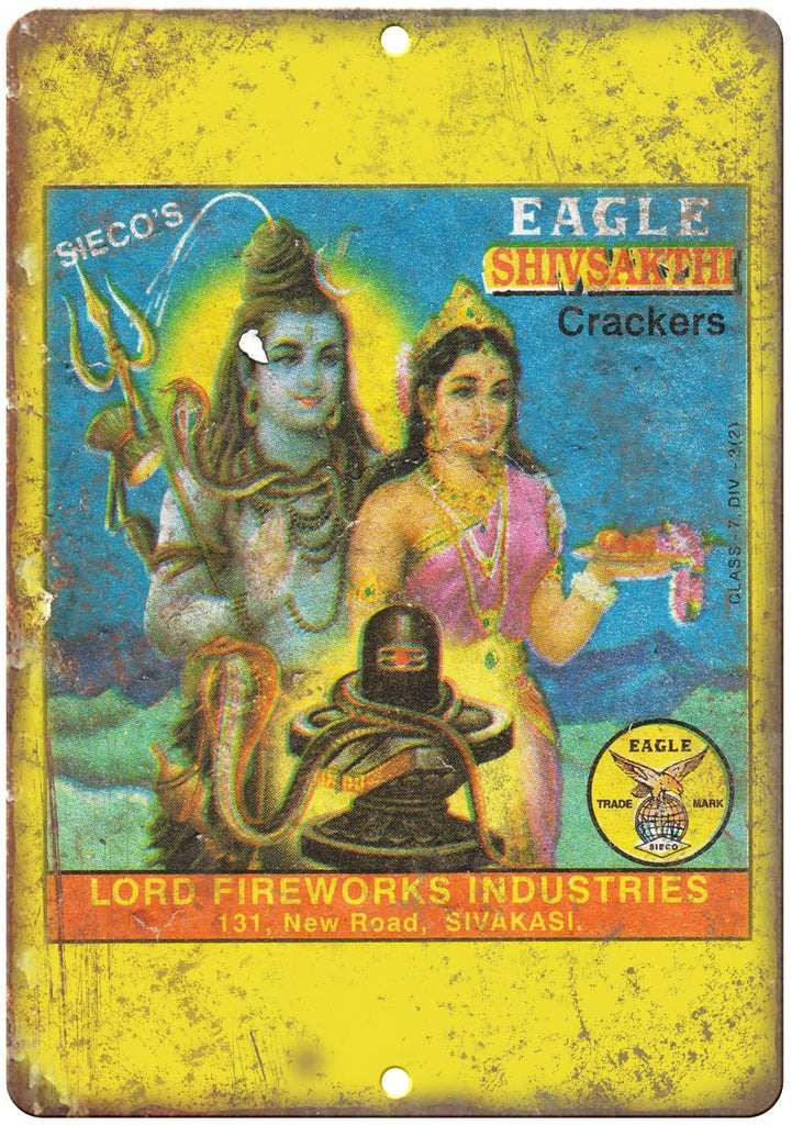 Eagle Shivsakthi Fireworks Package Art Metal Sign