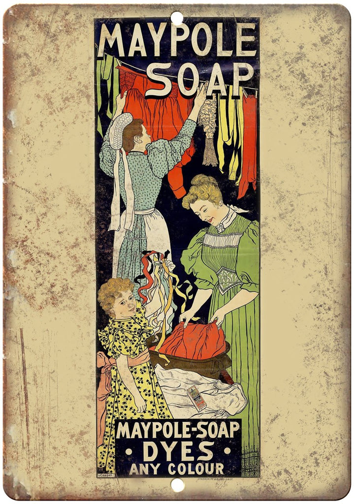 Maypole Soap Dyes Metal Sign