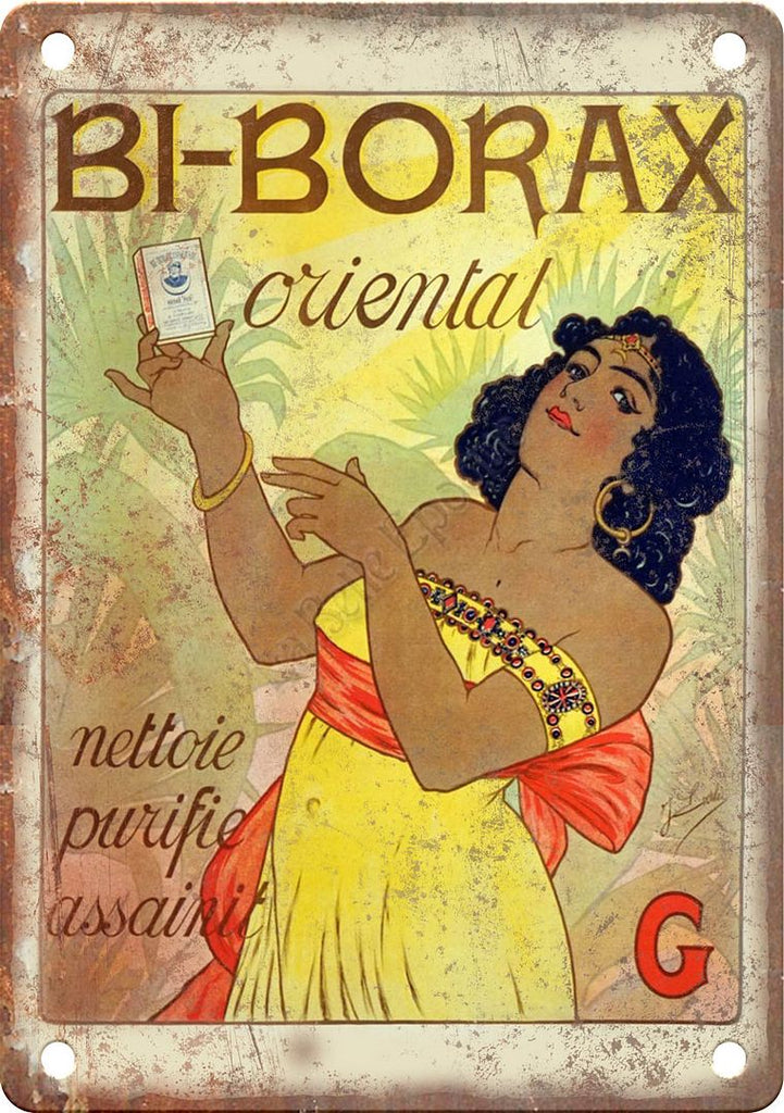 Bi-Borax Oriental Soap Vintage Ad Metal Sign