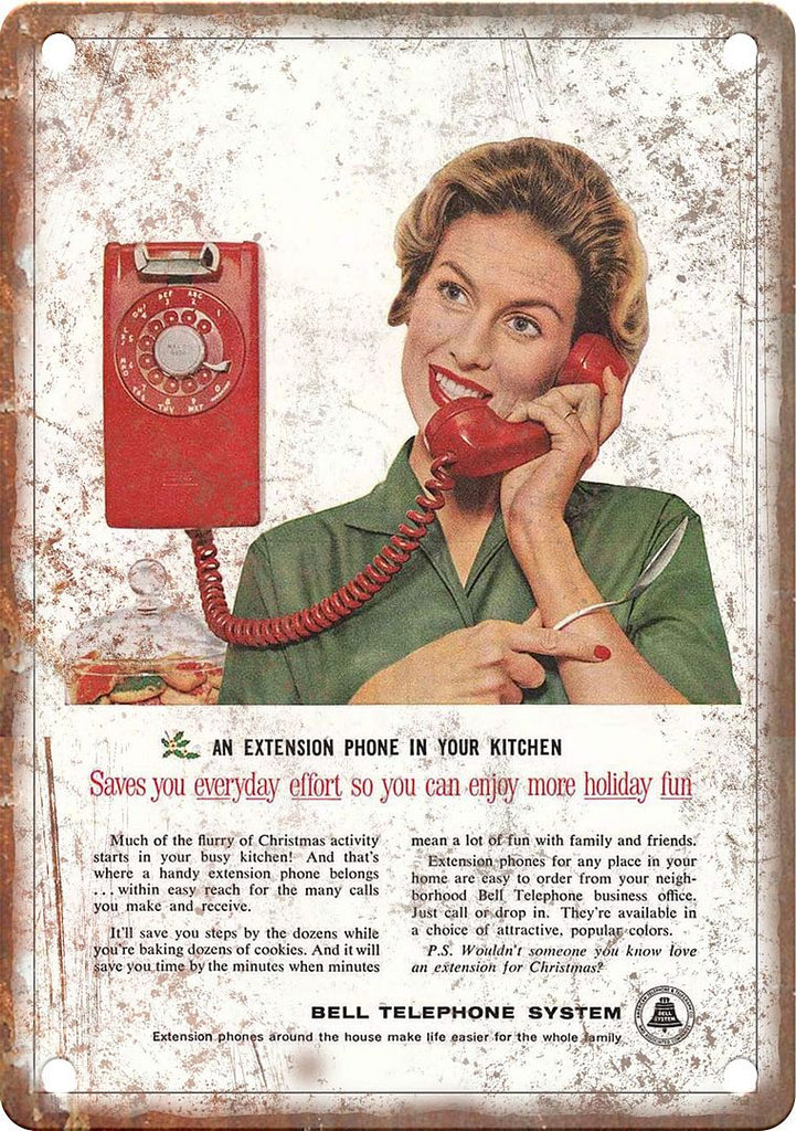 Bell Telephone System Vintage Ad Metal Sign