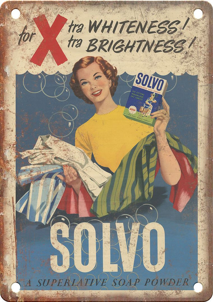 Solvo Soap PowderMetal Sign