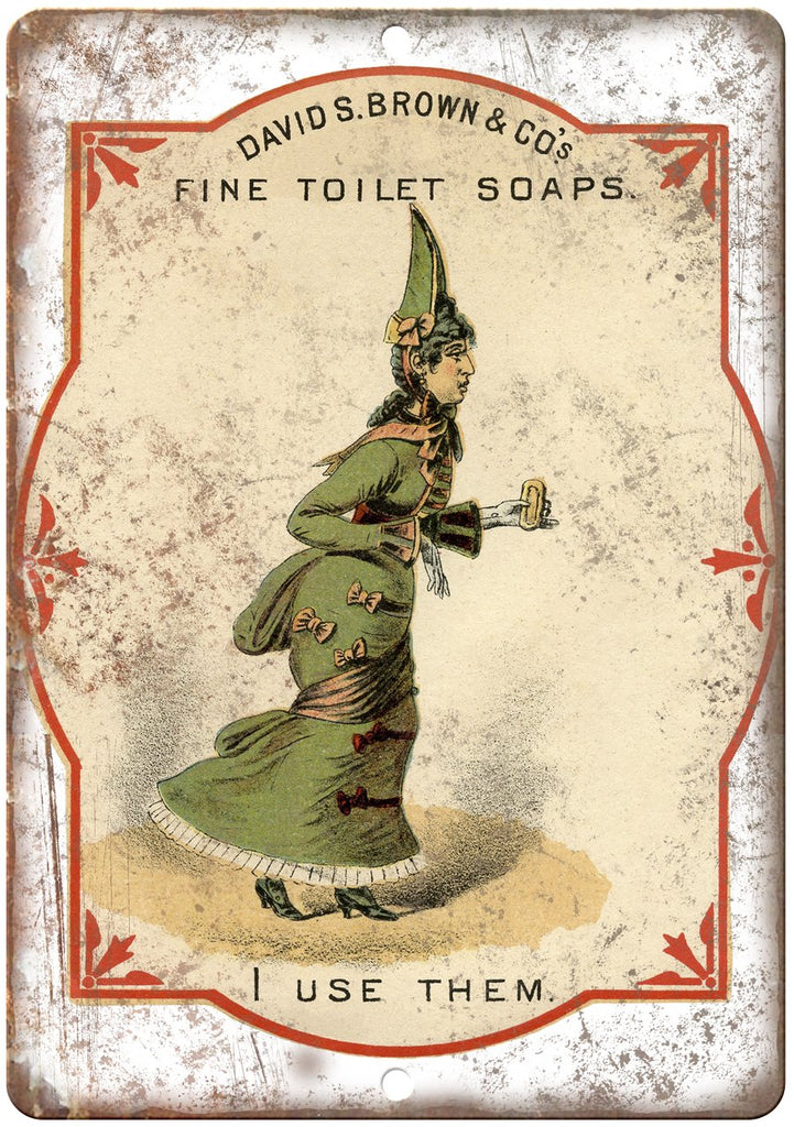 David Brown Fine Toilet Soaps Metal Sign