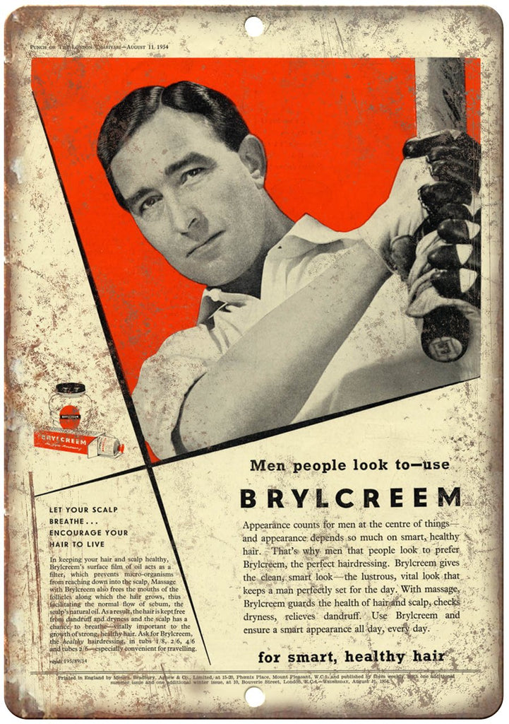 Brylcreem Shaving Cream Metal Sign