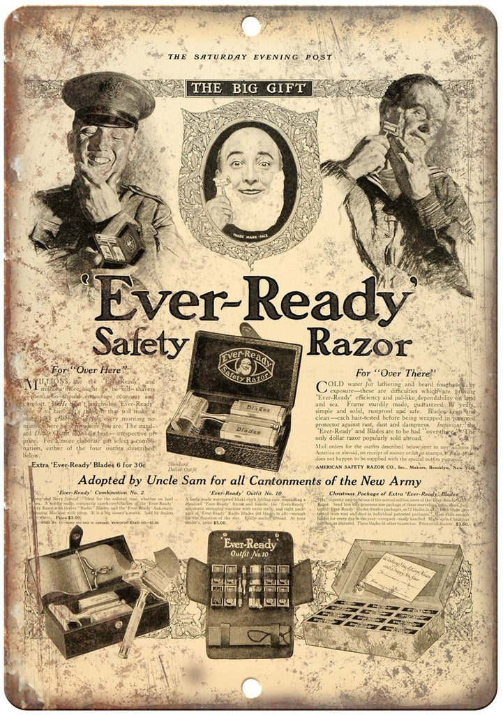 Ever Ready Safety Razor Metal Sign