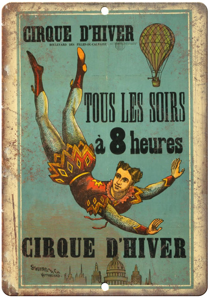 Cirque D'Hiver Circus Poster Metal Sign
