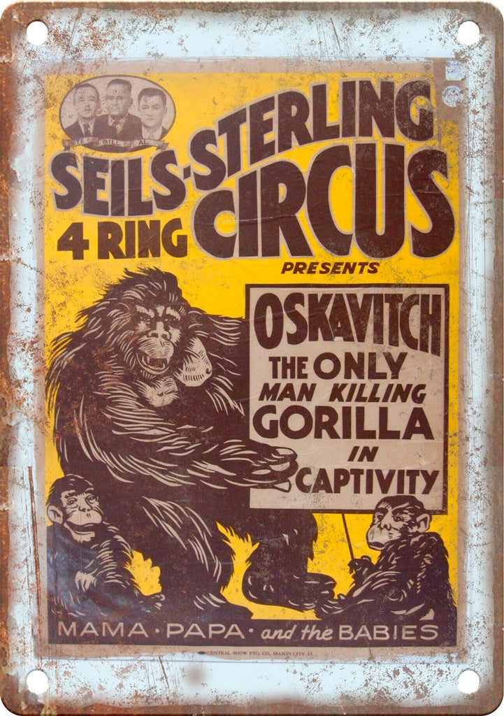 Seils Sterling 4 Ring Circus Poster Metal Sign