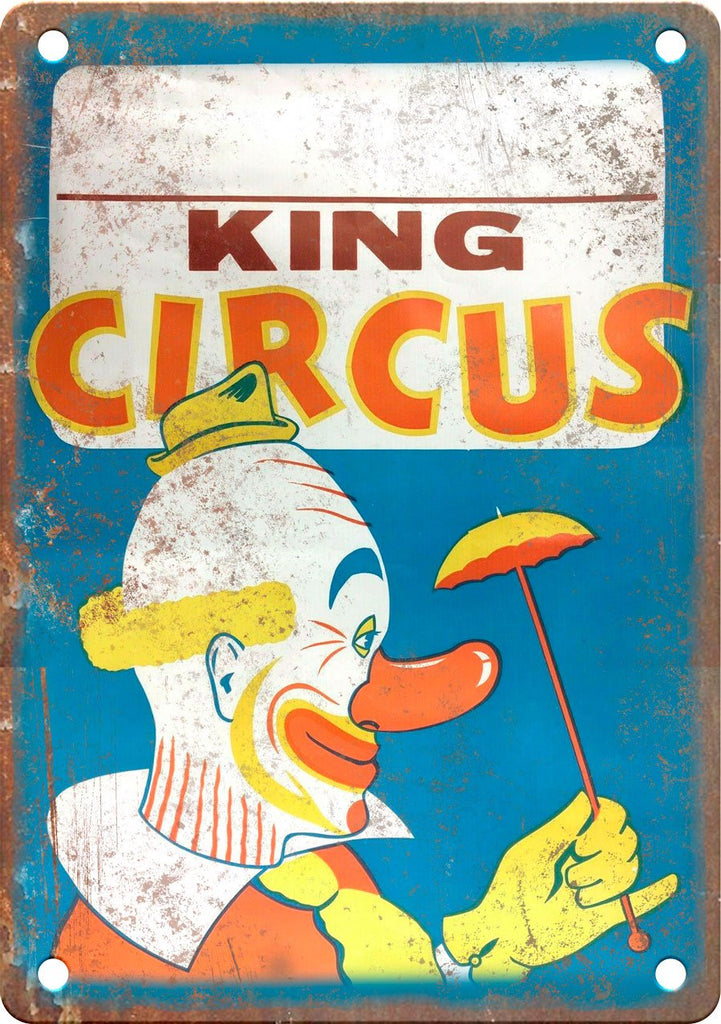 King Circus Vintage Retro Poster Metal Sign