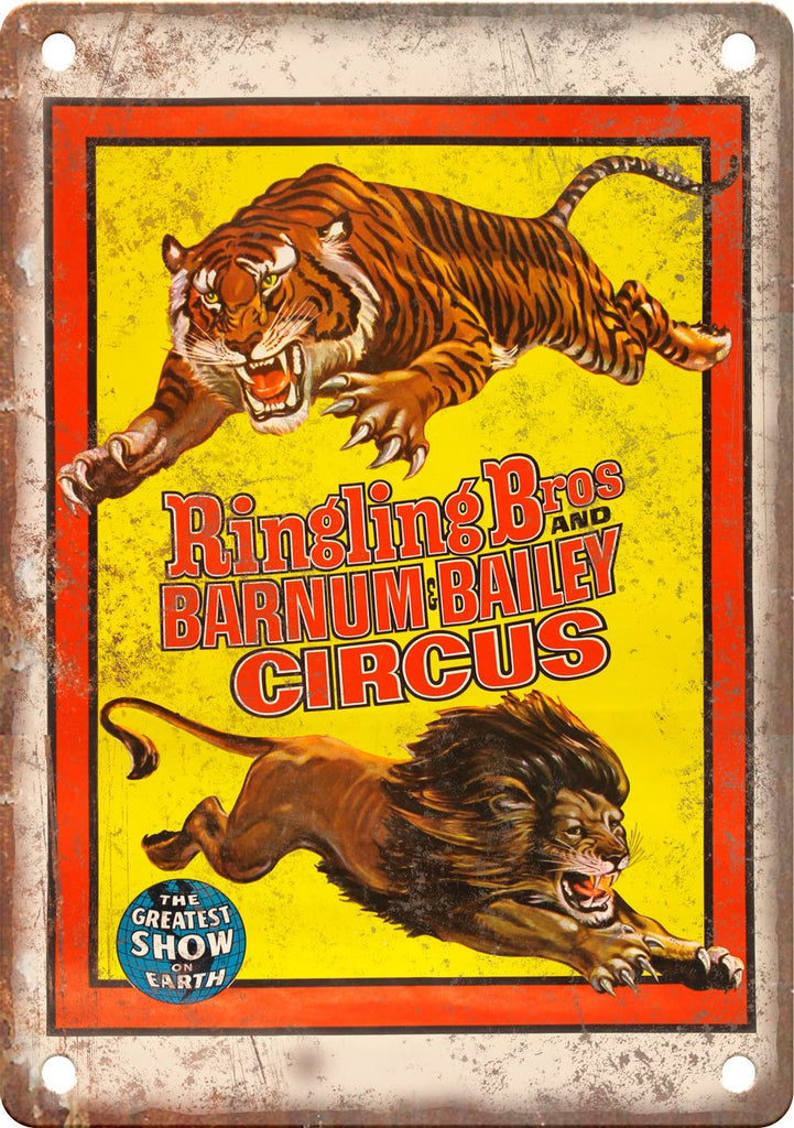 Ringling Bros Barnum Bailey Circus Poster Metal Sign