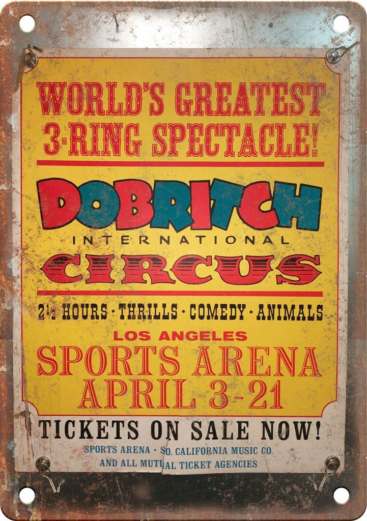 Dobritch Circus Vintage Poster Metal Sign
